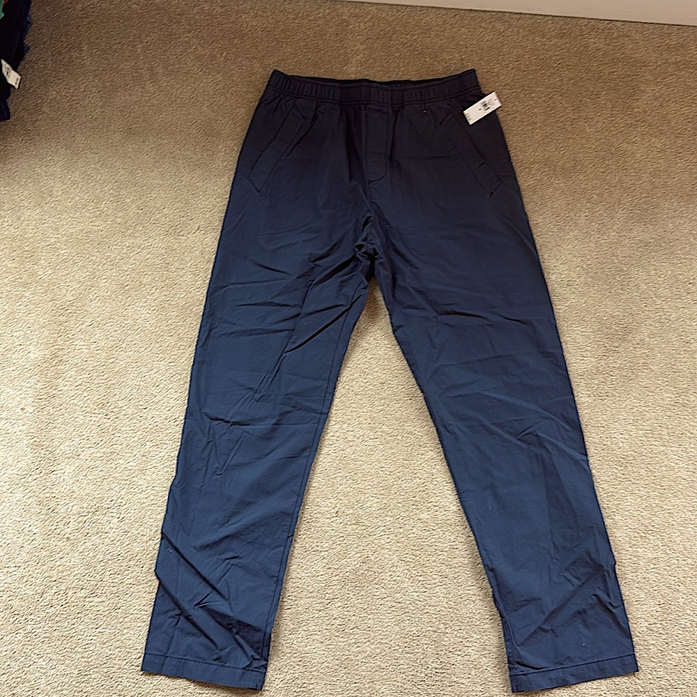 GAP, navy, pull-on pants with drawstring and elastic waist.